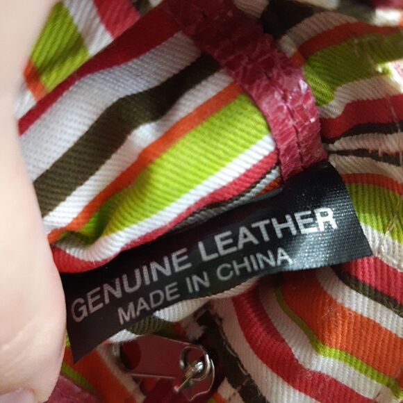 Nordstrom Pink Leather Candystripe Wristlet/Clutch - Picture 3 of 11